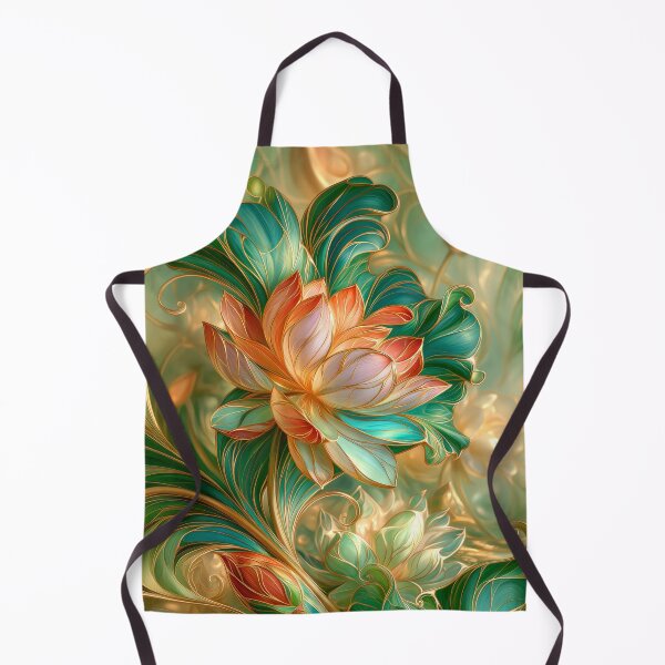 Item preview, Lotus Flower  Fantasy Art in Gold, Red and Blue. designed and sold by MargaretWiktor.