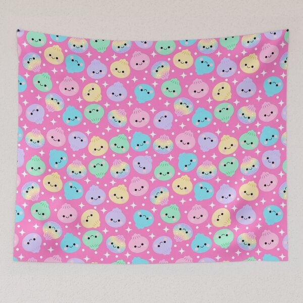 Item preview, Dumpling Seamless Pattern designed and sold by GlitterArtySVG.