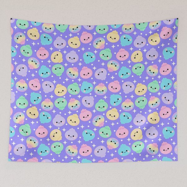 Item preview, Dumpling Seamless Pattern designed and sold by GlitterArtySVG.