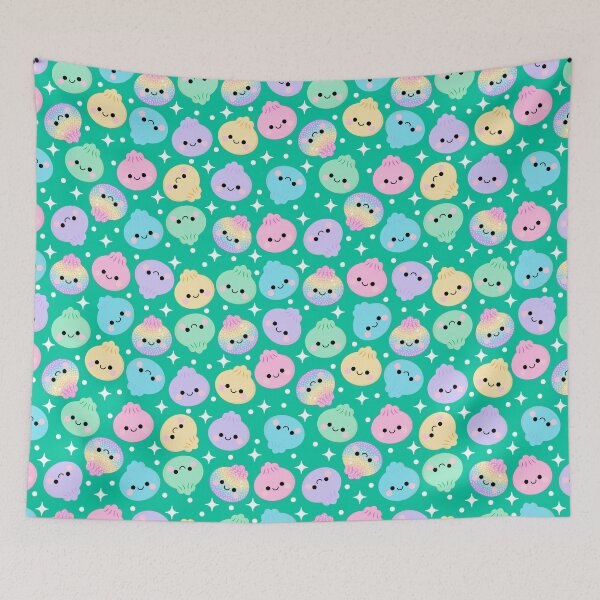 Item preview, Dumpling Seamless Pattern designed and sold by GlitterArtySVG.