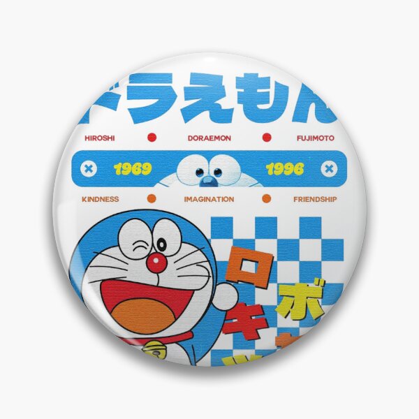 Item preview, Doraemon – Retro Checkered Character Poster designed and sold by WATEKE.