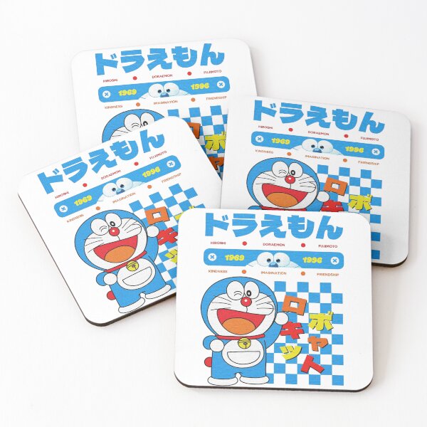 Item preview, Doraemon – Retro Checkered Character Poster designed and sold by WATEKE.