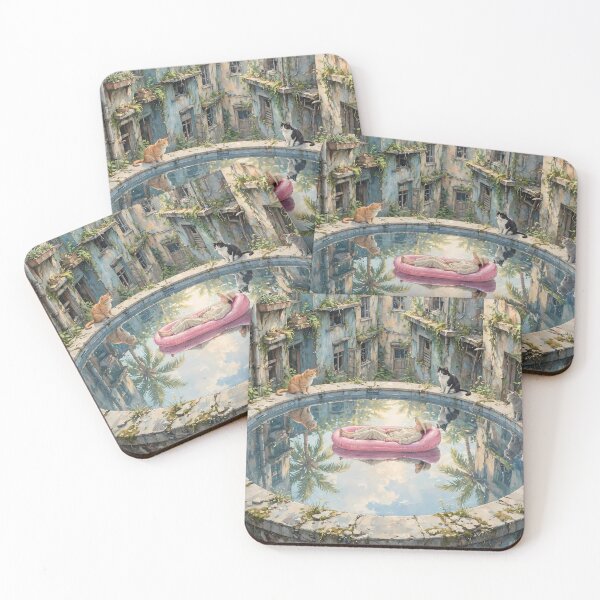 Item preview, Affordable Getaway with Cats Under the Palms designed and sold by m-y-A-I-A-R-T-.