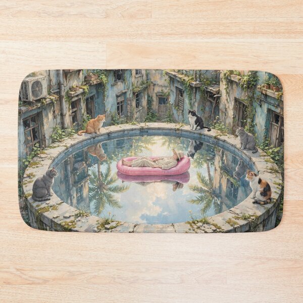 Item preview, Affordable Getaway with Cats Under the Palms designed and sold by m-y-A-I-A-R-T-.