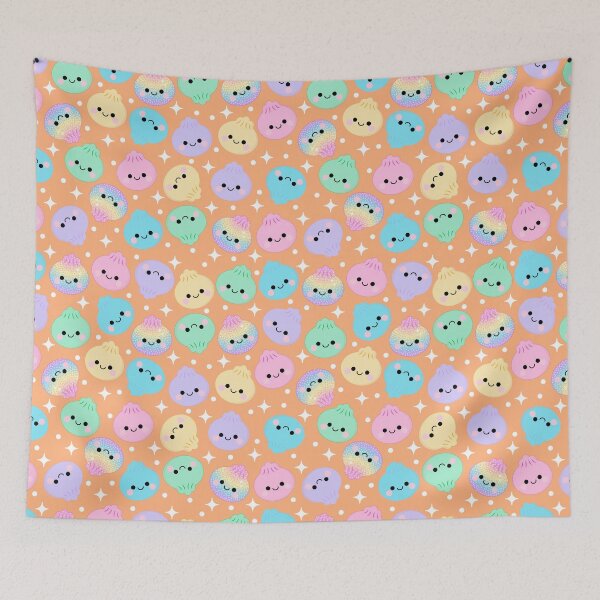 Item preview, Dumpling Seamless Pattern designed and sold by GlitterArtySVG.