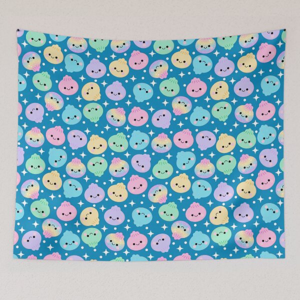 Item preview, Dumpling Seamless Pattern designed and sold by GlitterArtySVG.