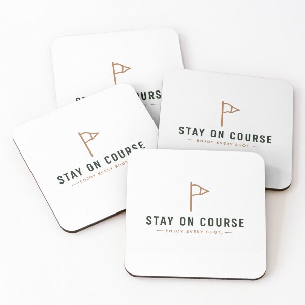 Item preview, Stay On Course Golf Flag Minimalist Inspirational Golf Design designed and sold by SILENT JAPAN.