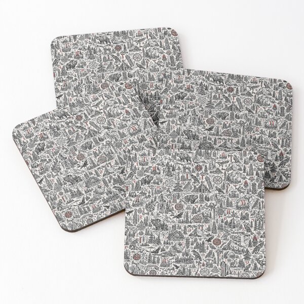 Item preview, Nordic Wilderness Viking Doodle Pattern designed and sold by i-corp.