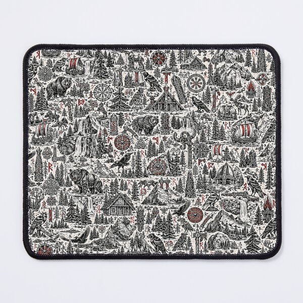 Item preview, Nordic Wilderness Viking Doodle Pattern designed and sold by i-corp.
