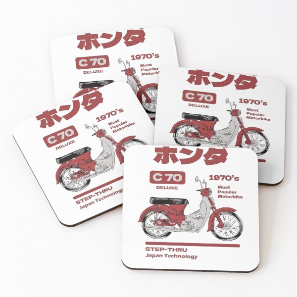 Item preview, Honda C70 Deluxe – 1970s Retro Japan Motorbike Poster designed and sold by WATEKE.