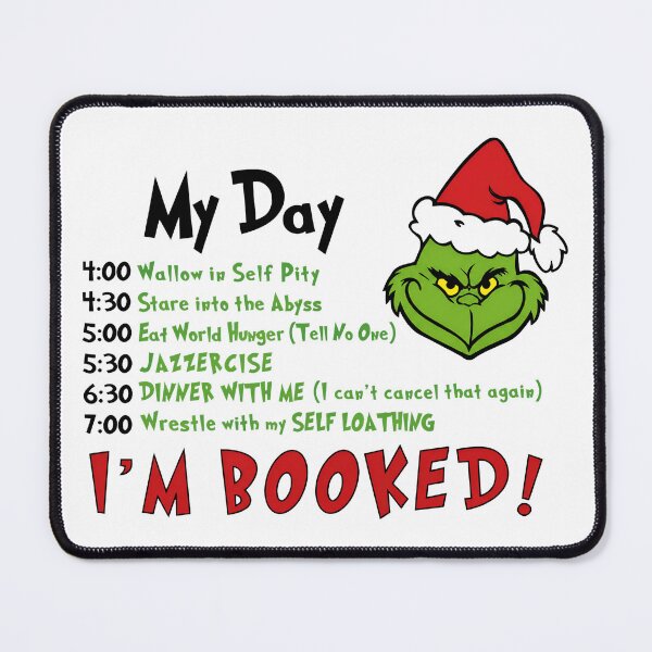 Item preview, Grumpy Christmas Grinch Self Care Schedule Design designed and sold by AlisonKli63932.