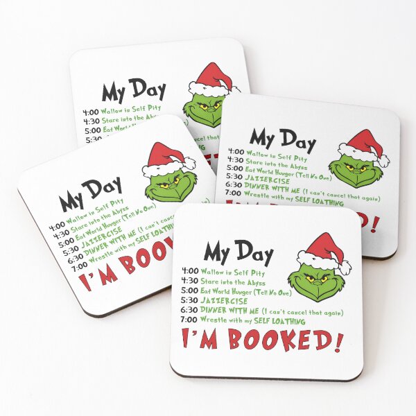 Item preview, Grumpy Christmas Grinch Self Care Schedule Design designed and sold by AlisonKli63932.