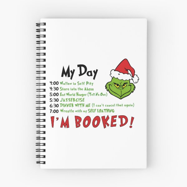 Item preview, Grumpy Christmas Grinch Self Care Schedule Design designed and sold by AlisonKli63932.