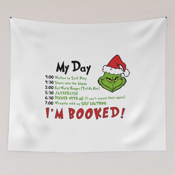 Item preview, Grumpy Christmas Grinch Self Care Schedule Design designed and sold by AlisonKli63932.