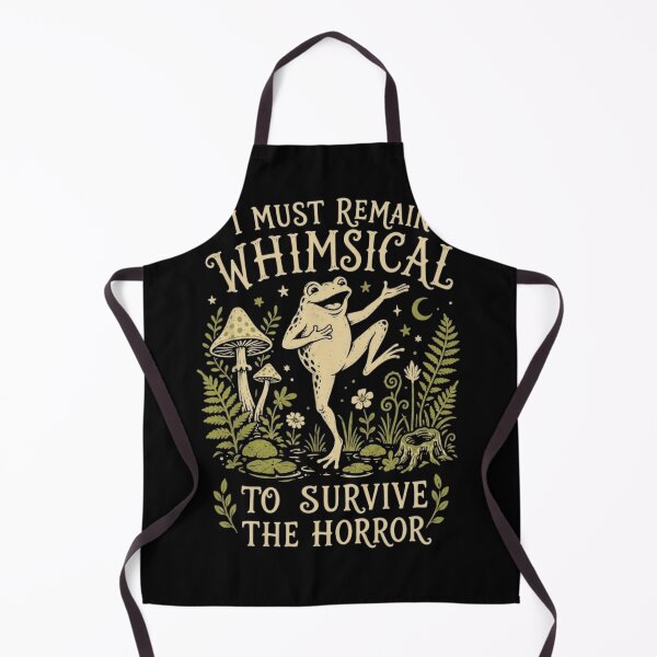 Item preview, I Must Remain Whimsical To Survive The Horror Frog Cottagecore designed and sold by haitrieuic96.
