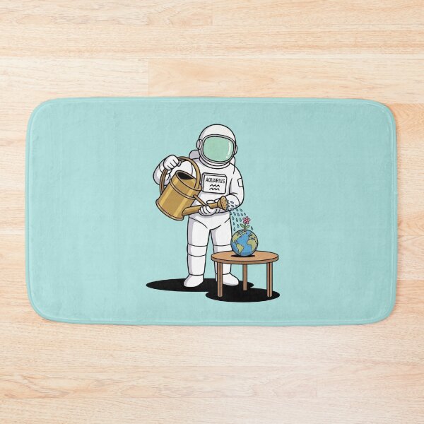 Item preview, Aquarius Zodiac Astronaut Watering the Earth designed and sold by Rare By Hero.