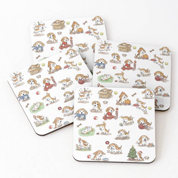 Item preview, Adorable Brown and White Dog Sticker Set designed and sold by aimicat.