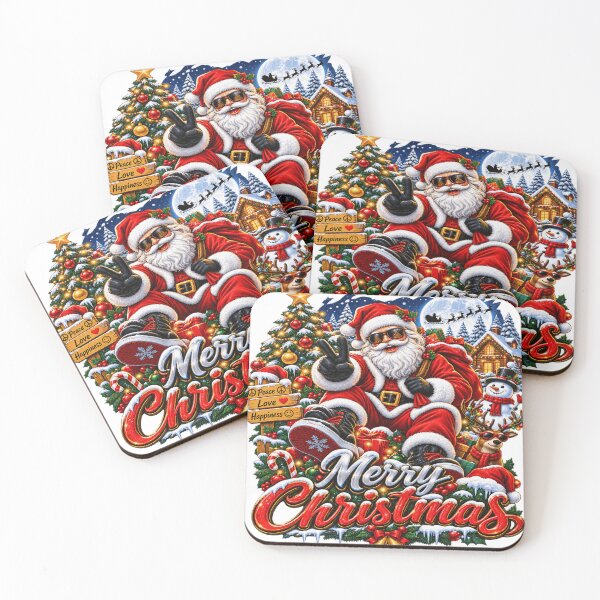 Item preview, Merry Christmas Santa Peace Love Happiness designed and sold by Imperium-Studio.