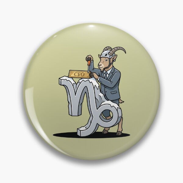 Item preview, Funny Capricorn CEO Mountain Goat Illustration designed and sold by Rare By Hero.