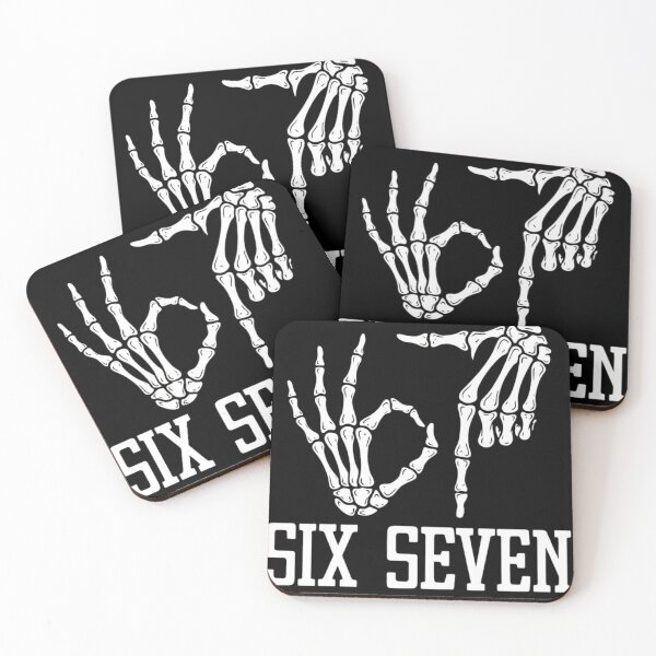 Item preview, Six Seven Skeleton Hands 67 Meme Funny Halloween Viral Trend designed and sold by haitrieuic96.