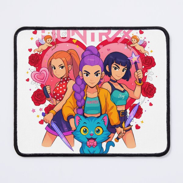 Item preview, Magical Pink Heart Hunters Anime Trio With Cute Cat Design designed and sold by JohnButle27818.