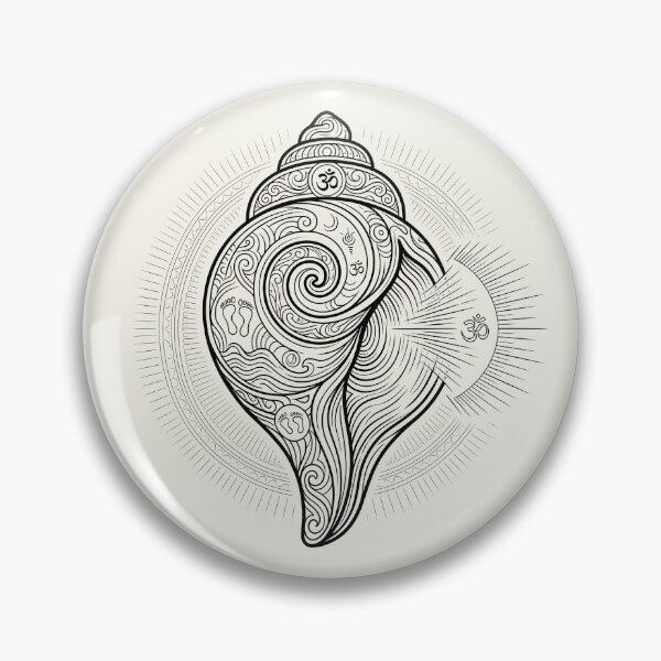 Item preview, Sacred Shankha Om Luxury Line Art designed and sold by hutofdesigns.