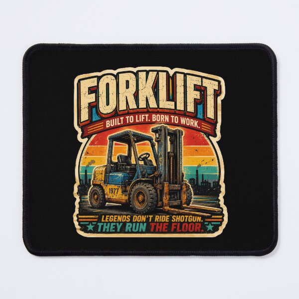 Item preview, Forklift Built To Lift Born To Work designed and sold by RetroNibylander.