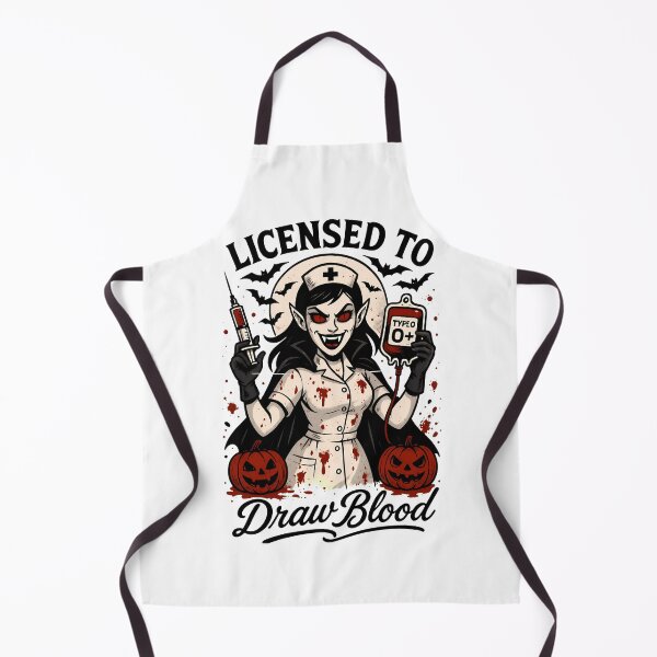 Item preview, Spooky Vampire Nurse Licensed To Draw Blood Halloween Art designed and sold by SarahLeon77822.