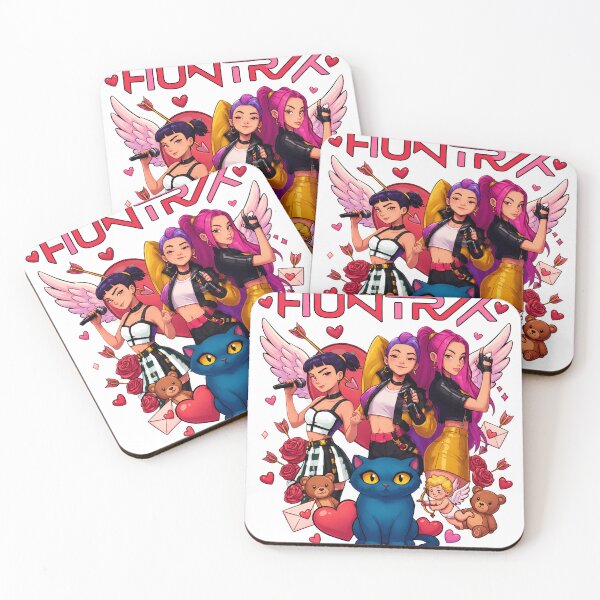 Item preview, Kawaii Pop Girls With Love Hearts Fantasy Artwork designed and sold by JohnButle27818.