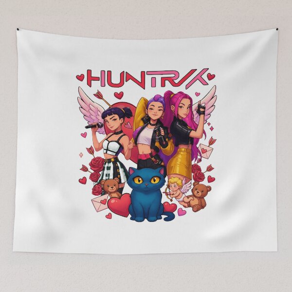 Item preview, Kawaii Pop Girls With Love Hearts Fantasy Artwork designed and sold by JohnButle27818.