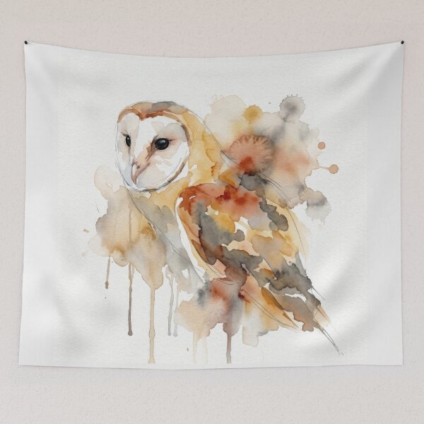 Item preview, Barn Owl Wing Extended, Rust and Grey designed and sold by caracatita75.