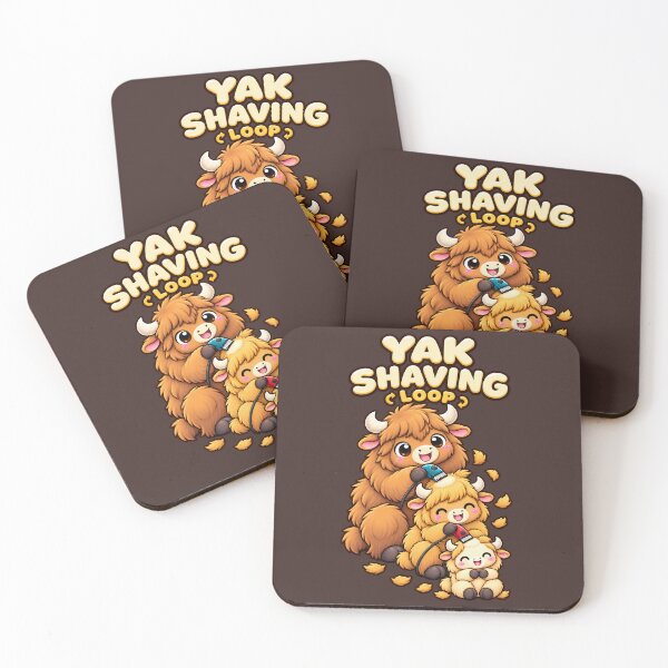 Item preview, Yak Shaving Loop - Kawaii Recursive Yak Humor for Programmers designed and sold by PXEpic.