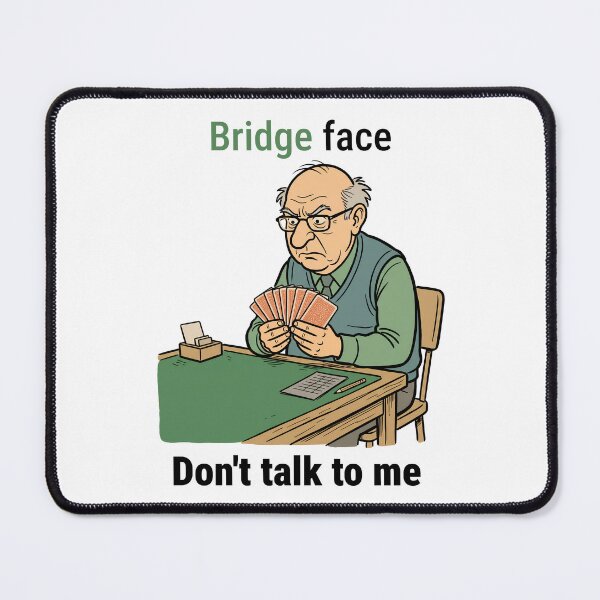 Item preview, Bridge Face Funny Bridge Player Card Game designed and sold by Sekla-Studio.