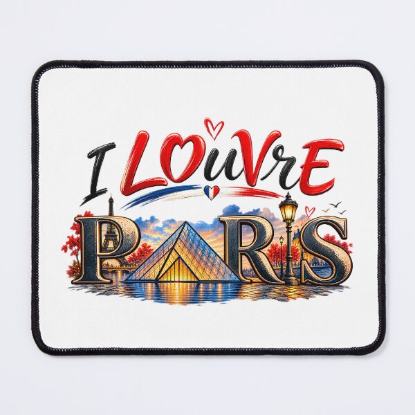 Item preview, I Louvre Paris – Romantic Paris Love Design with Louvre & Eiffel Tower designed and sold by SVALANART.