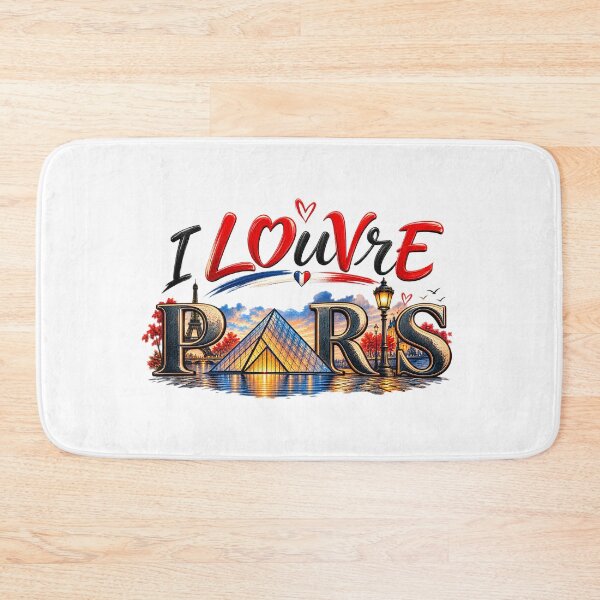Item preview, I Louvre Paris – Romantic Paris Love Design with Louvre & Eiffel Tower designed and sold by SVALANART.