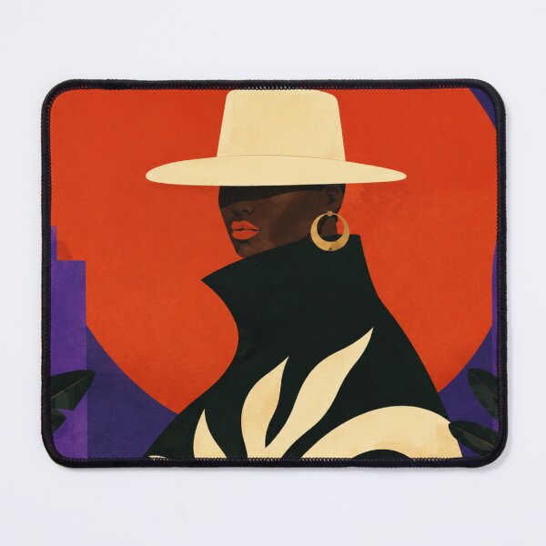 Item preview, Scarlet Sun Muse – Afrocentric Retro Fashion Portrait designed and sold by Tidal Arts.
