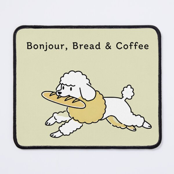 Item preview, Bonjour Bread & Coffee – Cute Poodle with Baguette | French Bakery & Coffee Lover Dog Sticker designed and sold by ManggaeJM.