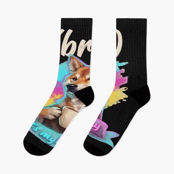 Item preview, Bruh Its My Birthday Colorful Shiba Inu Coffee Meme Art designed and sold by DailySparks.