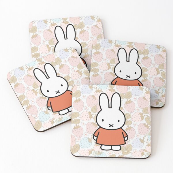 Item preview, Orange Variation Strawberry Background and Miffy Inspired  designed and sold by Cozy Moss Studio.