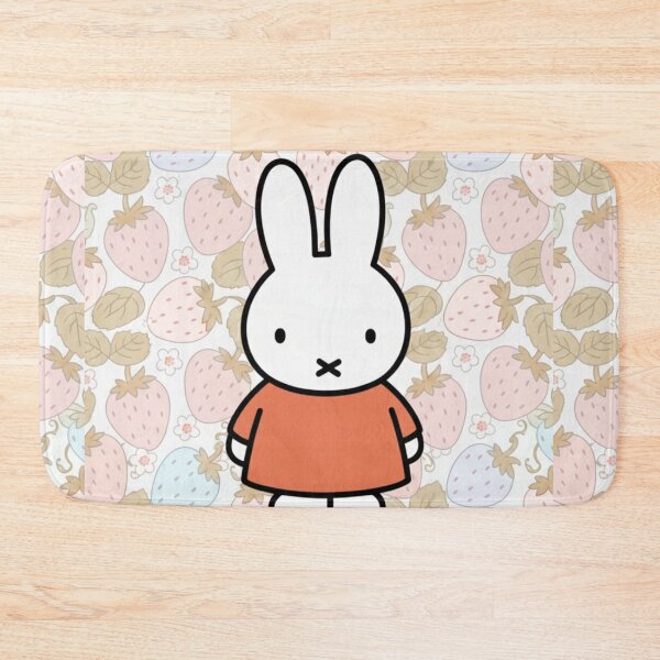 Item preview, Orange Variation Strawberry Background and Miffy Inspired  designed and sold by Cozy Moss Studio.