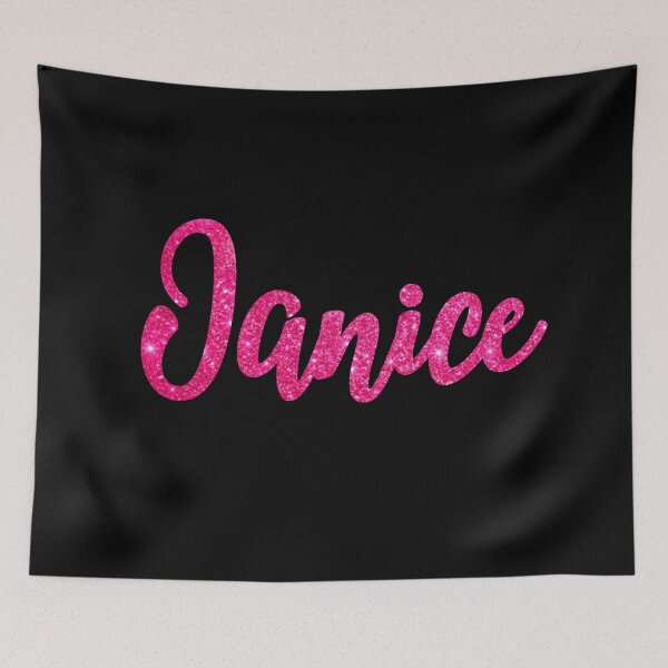 Item preview, Janice Hot Pink Sparkly Personalised Name Design designed and sold by CamilasPrints.