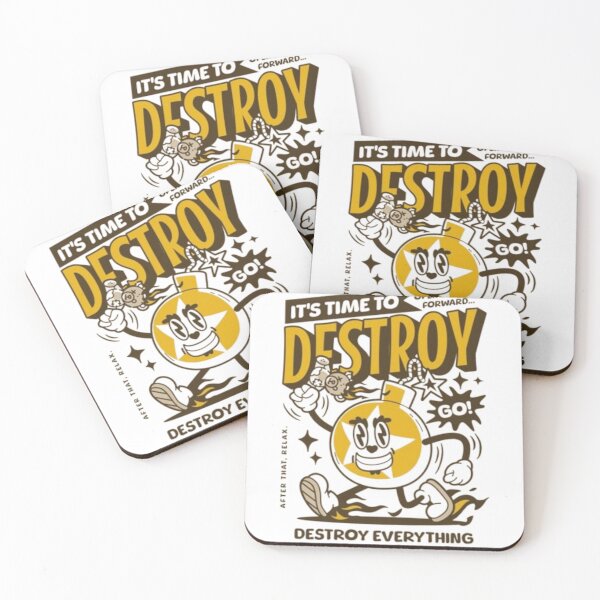 Item preview, Destroy & Relax – Bomb Character Retro Motivation Poster designed and sold by WATEKE.