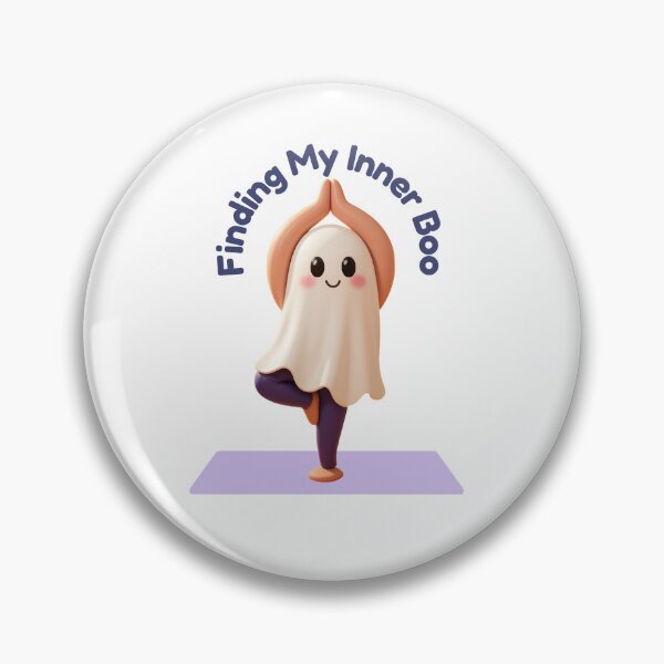 Item preview, Halloween Yoga. Finding My Inner Boo Yoga Ghost designed and sold by Inka Moon Design.