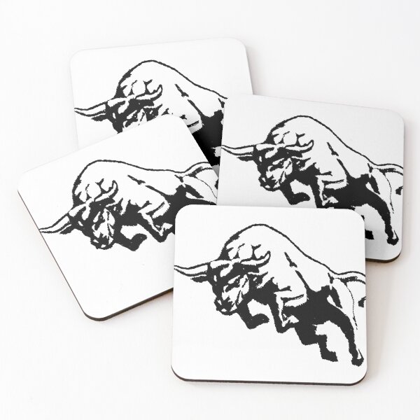 Item preview, Minimalist Bull Outline - Fine Line Charging Taurus Graphic Art designed and sold by Austroz.