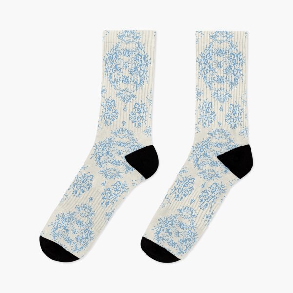 Item preview, Blue on Cream Retro Modern Toile de Jouy Pattern | Cottagecore  designed and sold by sheseddit.