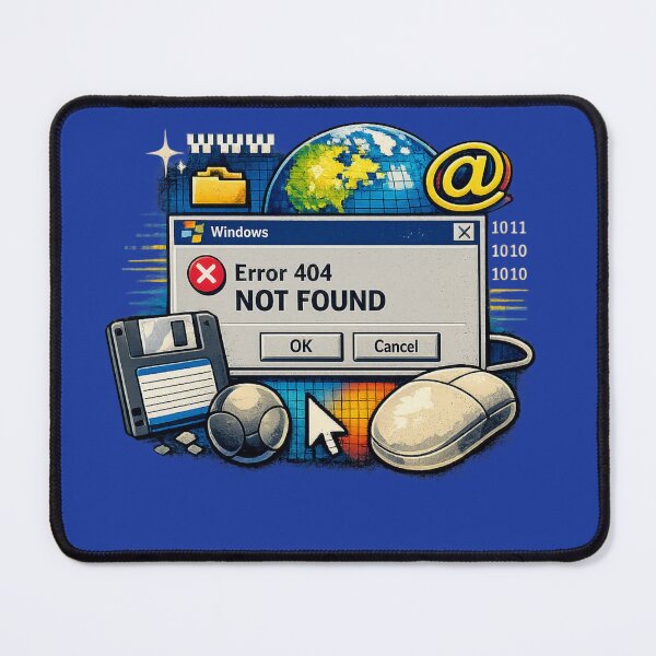 Item preview, Error 404 – Retro Tech Nostalgia designed and sold by Dew Drop Designs.