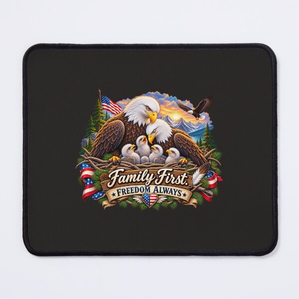 Item preview, Family First Freedom Always - Eagle Family designed and sold by FunMugsAndMore .