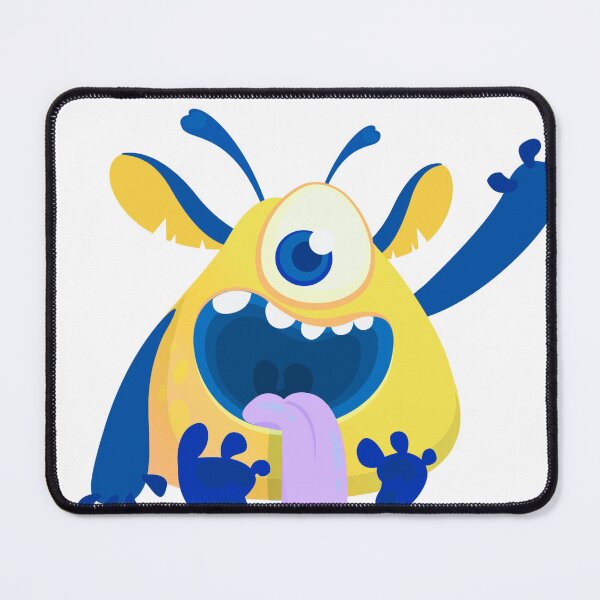 Item preview, Cute Yellow One Eyed Waving Monster Illustration designed and sold by ReGenDx.