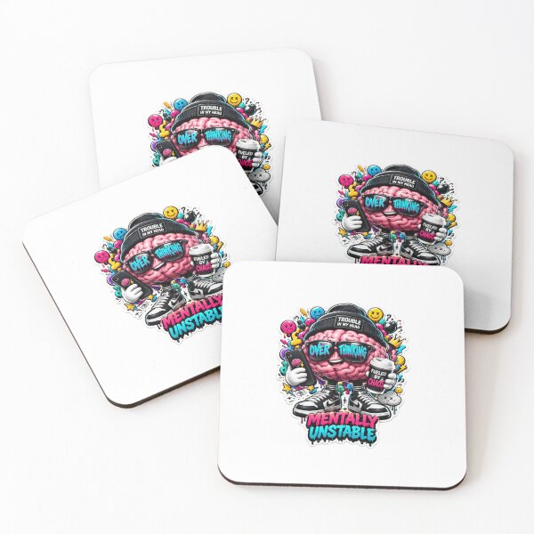 Item preview, Overthinking Fueled By Chaos Streetwear Brain 3D Puff Sticker designed and sold by Satish04.