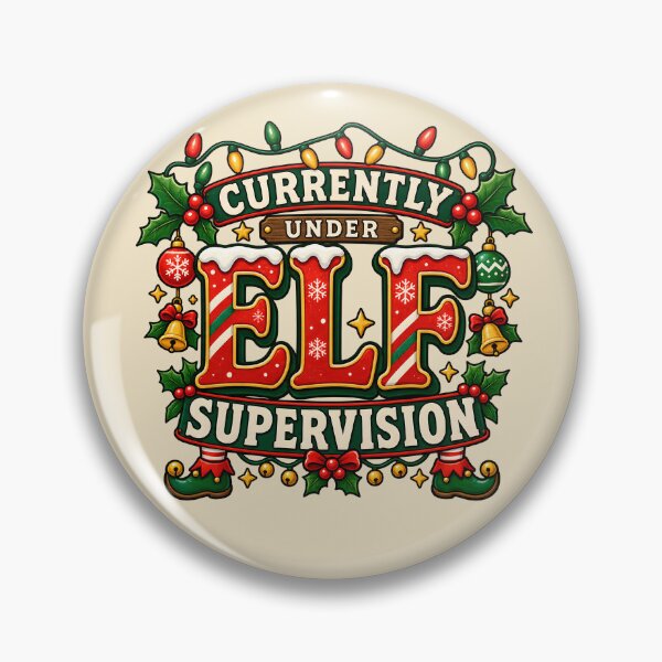 Item preview, Currently Under Elf Supervision – Funny Christmas Typography designed and sold by  MAD's Recreation Studio.